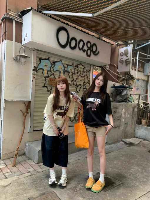 Vapetix M-2XL  Cotton 220g [combed tightly] summer new loose printed short sleeve T-shirt women's top - Imagen 2