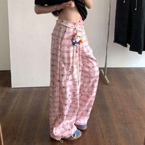 Vapetix S-XL  Summer Contrast Striped Patchwork Long Pants Leisure Comfort Versatile American Retro Curved Knife - Imagen 9
