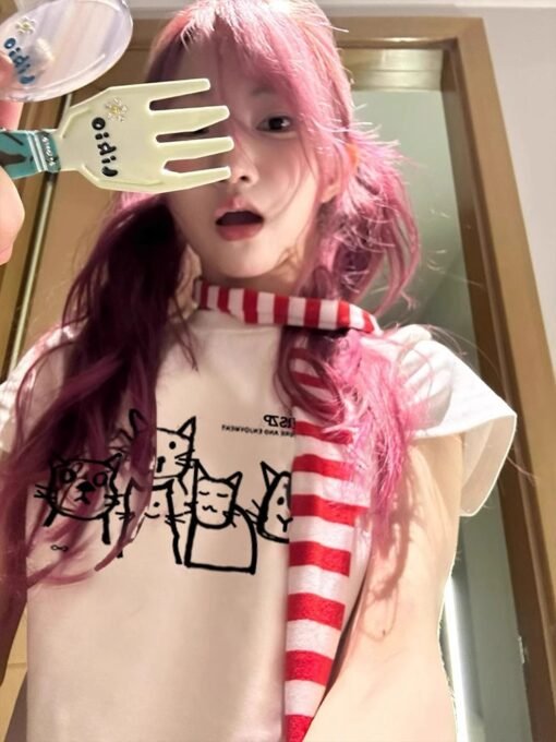 Vapetix S-2XL  Official figure cotton 40 220g (92% cotton 8% spandex) shoulder short sleeve T-shirt women's printi - Obrázek 4