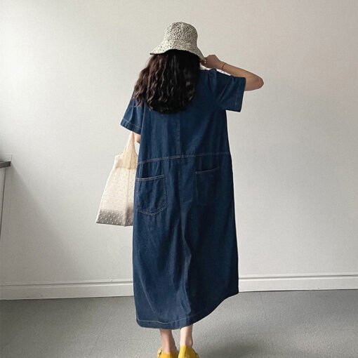 Vapetix Universal code-Universal code  Chic Korean loose slim denim dress - Pilt 8