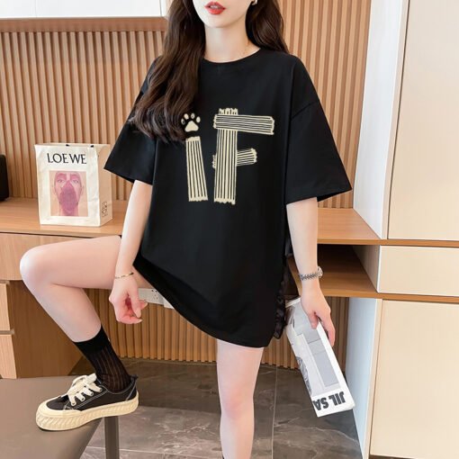 Vapetix M-2XL  31604#Actual shoot quality/cotton/stand collar/loose medium-long length splicing floral edge design - Obrázek 7