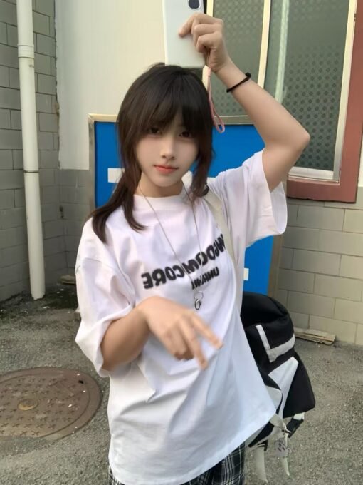 Vapetix M-2XL  [Live Quality 21 220g Combed Tight 100 Cotton Back Bag Collar Short Sleeve T-Shirt] Letter Printed - Afbeelding 4