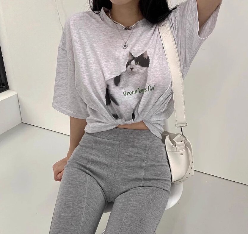 Vapetix M-2XL Short-sleeve commuting top summer new cartoon tee casual sport round neck T-shirt trendy