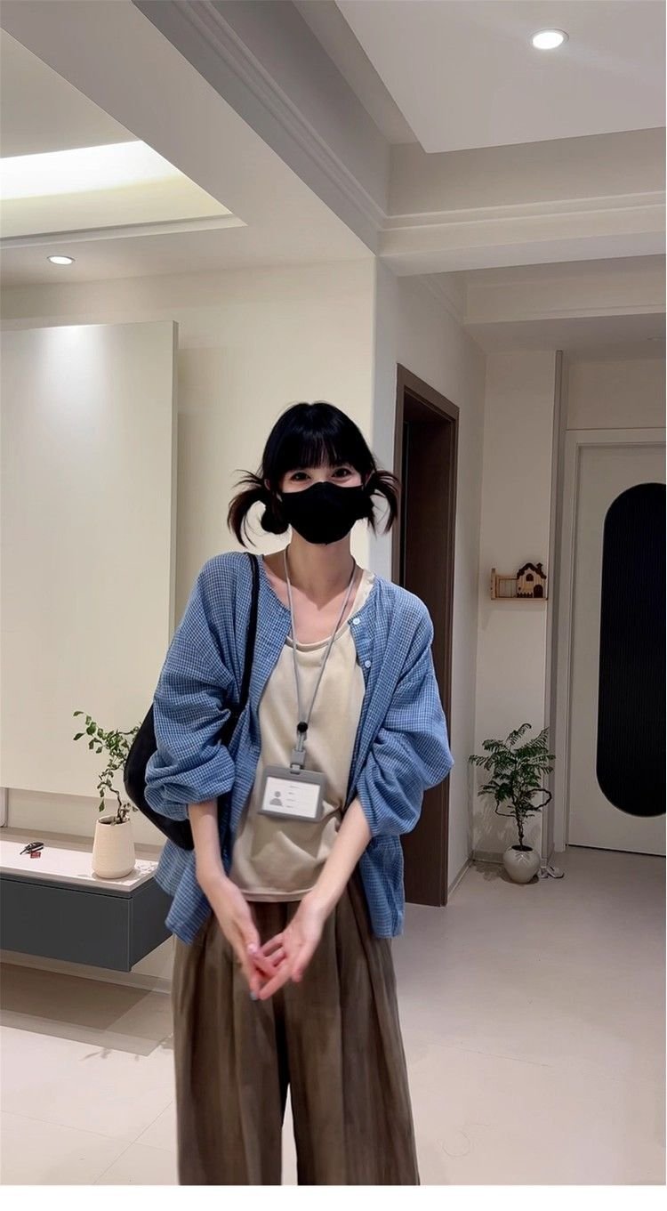 Vapetix S-2XL French blue checkered sunscreen shirt jacket for women, summer thin style, 2025 new arrival loose l