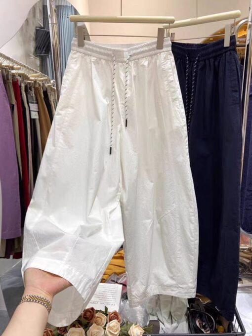 Vapetix M-4XL  Relaxed and casual wide-leg pants for women with plus-size, high-waisted, slimming balloon pants, h