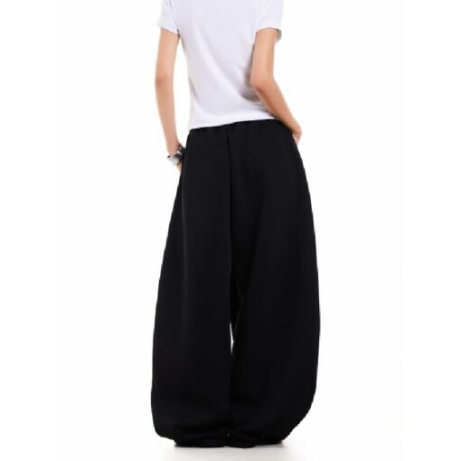 Vapetix S-2XL  South Korean chic American-style street relaxed women's design sense with floating ribbons black wi