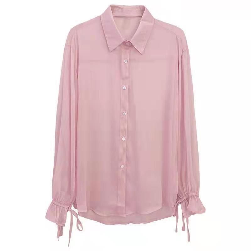 Vapetix M-2XL Sheer blouse women summer sun protection thin chiffon high-end open jacket matches slip dress with