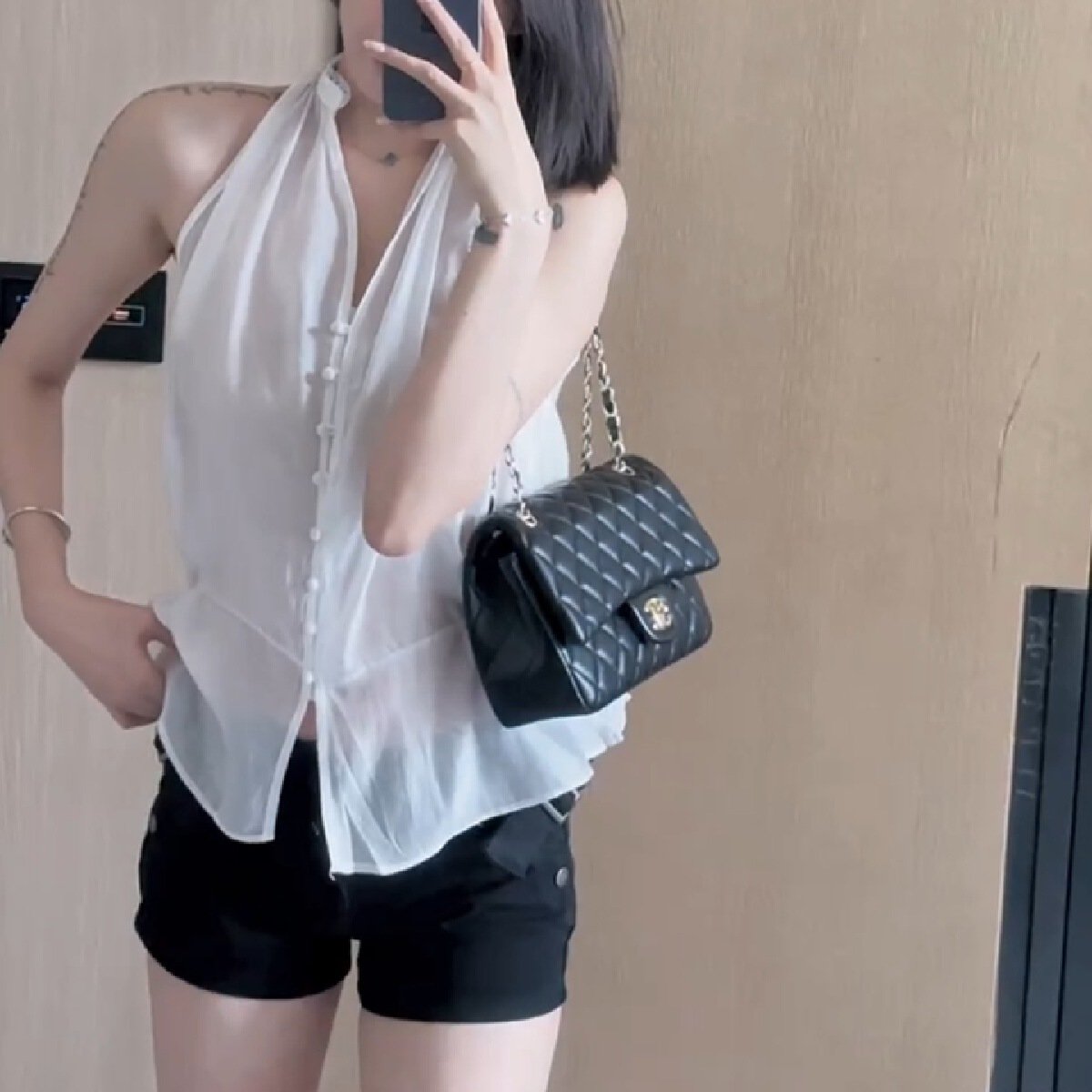 Vapetix S-XL 2025 new summer design small-sized slim-fit versatile solid-color top for women, sleeveless halter-