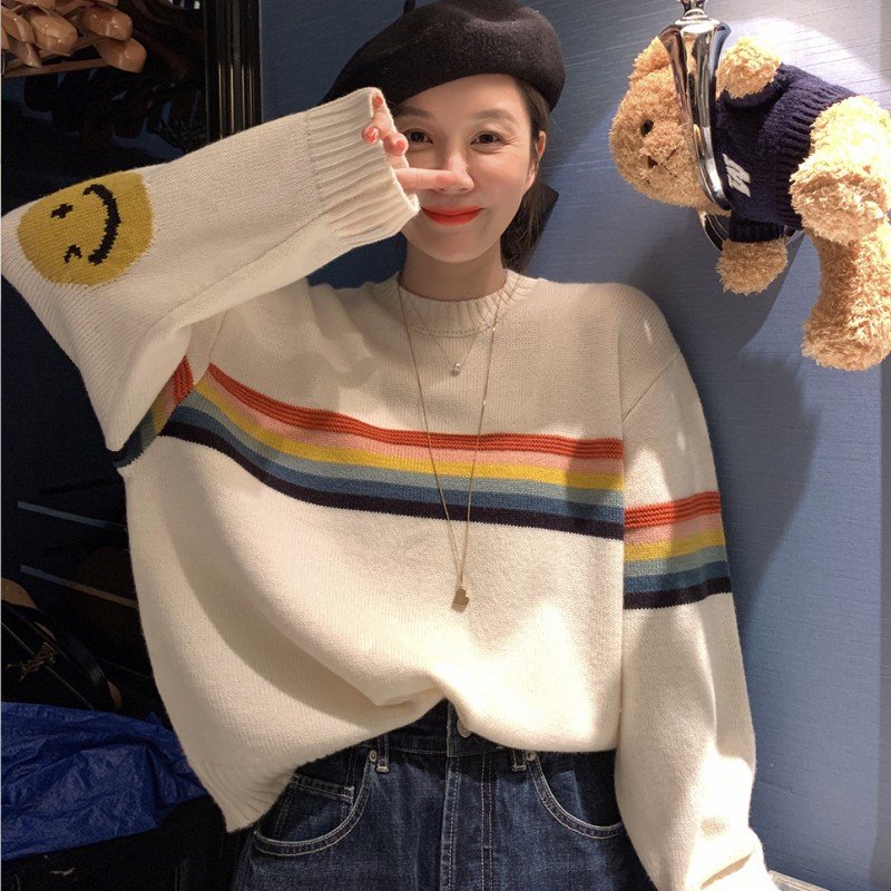 Vapetix Free Size-Free Size 2025 High Quality Autumn and Winter Sweater Knitted Sweater Lazy Style Internet Famous Loose Coat – Bild 2