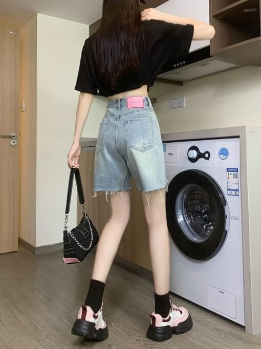 Vapetix XS-2XL  High-quality ripped denim shorts for women, new summer design, thin, fashionable and trendy, retro – Bild 3