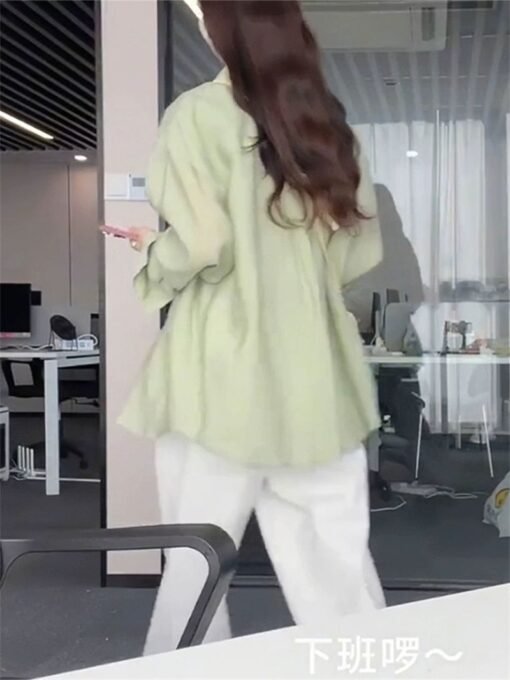 Vapetix S-XL  Summer Thin Blouse Women's 2025 New Luxury High-End Mint Green Sun Protection Shirt – Bild 4