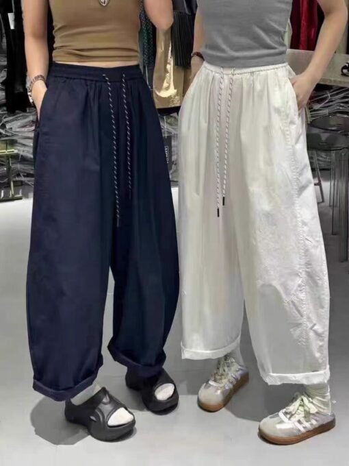 Vapetix M-4XL  Relaxed and casual wide-leg pants for women with plus-size, high-waisted, slimming balloon pants, h – Bild 2