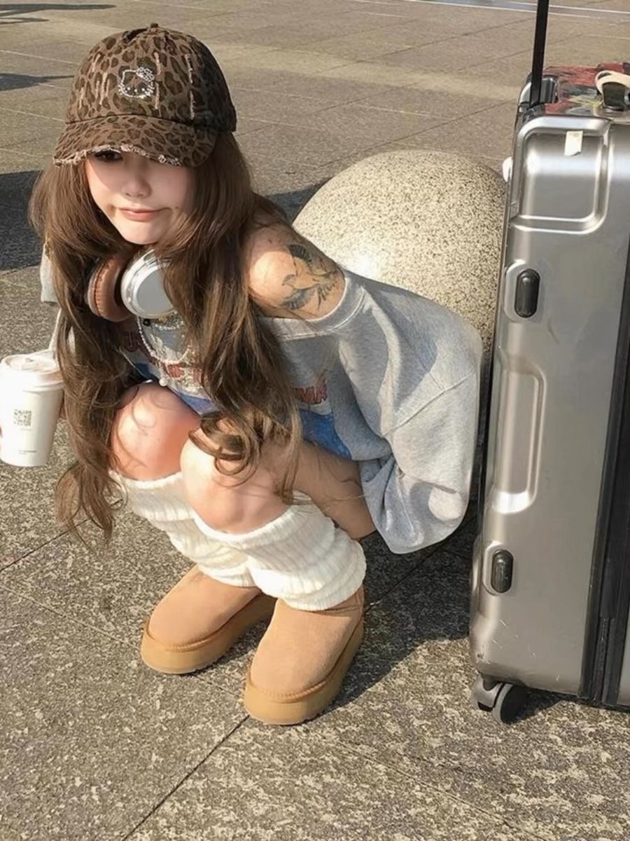 Vapetix M-2XL High-Quality 【Mamba Cotton 300g】Vintage American Print Sloping Shoulder Hoodie for Women - Loose To – Bild 2