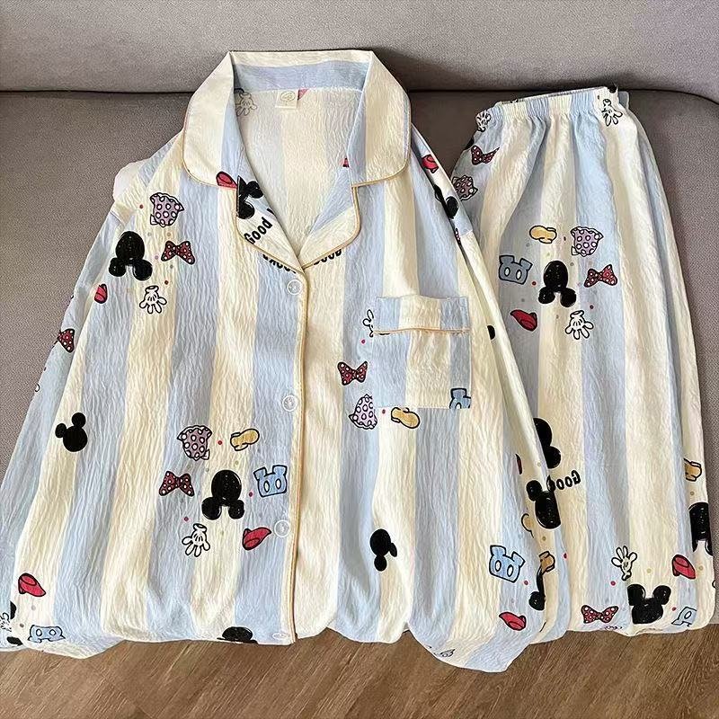 Vapetix M-XXL Spring and Autumn New Women's Cloud Cotton Collarless Cardigan Long Sleeve Long Pants Sweet and Cut – Bild 5