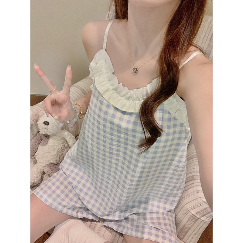 Vapetix M-XXL 【Noinlan】A25020 Cloud Cotton Fixed Bra Padded Summer Strap Nightgown Women Lace Sweet Homecoming Se – Bild 2