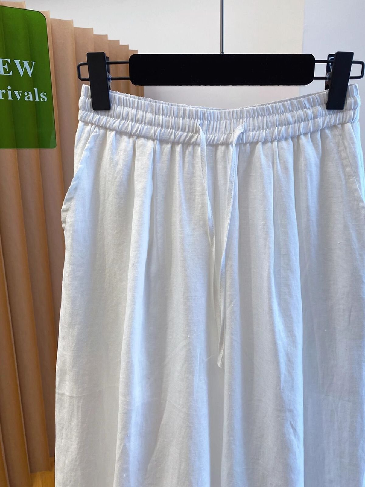 Vapetix M-4XL Special code 300 pounds unique beautiful white women's summer new loose casual 8-inch pants 9-inch – Bild 4