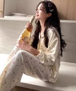 Vapetix 2 yards (M-L)-4 sizes (XL-XXL) New Treasure (Autumn 14) Women's Cloud Cotton Fall Cardigan Hooded Long Sleeve Long Pants Simple Co