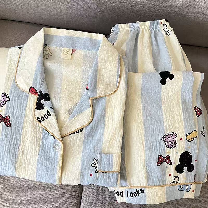 Vapetix M-XXL Spring and Autumn New Women's Cloud Cotton Collarless Cardigan Long Sleeve Long Pants Sweet and Cut – Bild 2