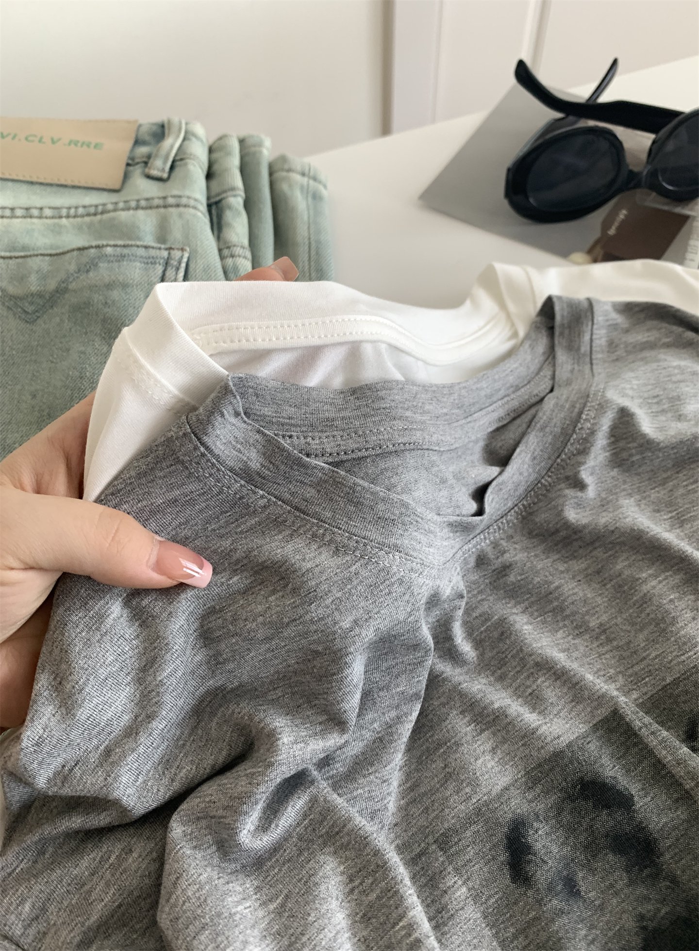 Vapetix Unisex size, 90-150 lbs-Unisex size, 90-150 lbs Summer Relaxation Loose Model Modal Print T-shirt for Women, Soft and Light, Lazy Round Neck Short