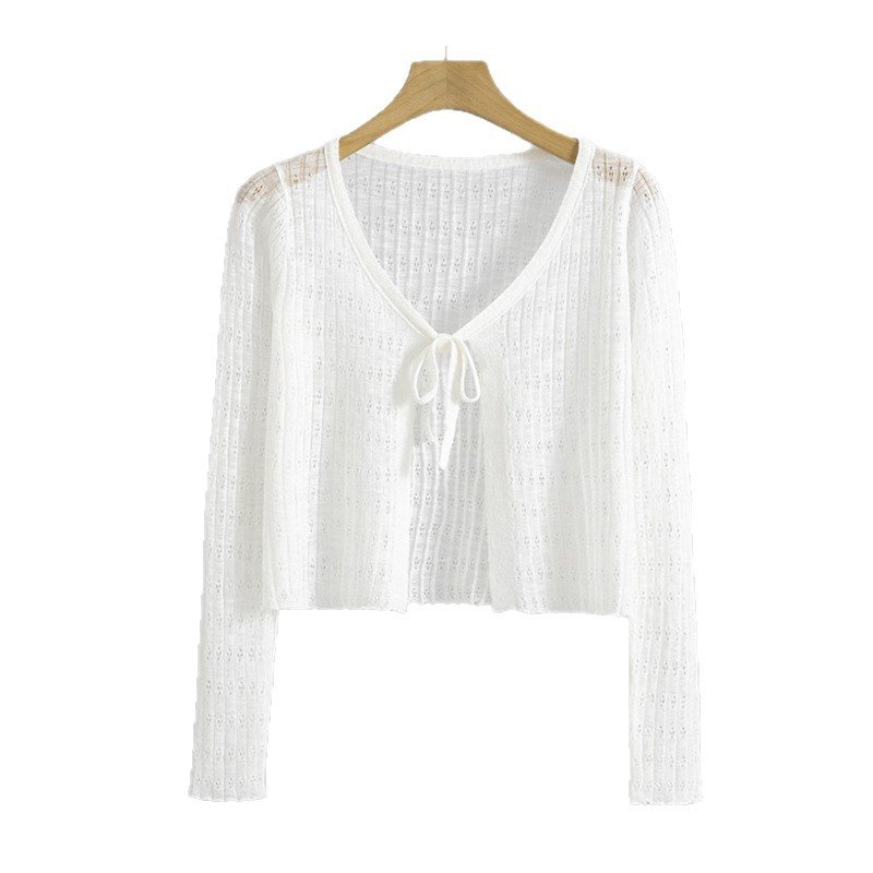 Vapetix Free Size-Free Size Cross-border Korean style lace thin sun protection knitted sweater women's summer 2025 new fashion – Bild 4