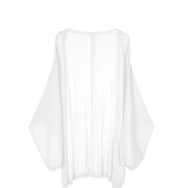 Vapetix S 60-90-5XL 160-170 Summer long-sleeve milk silk open sweater for plus-size women, thin outerwear shawl, matches trendy – Bild 6