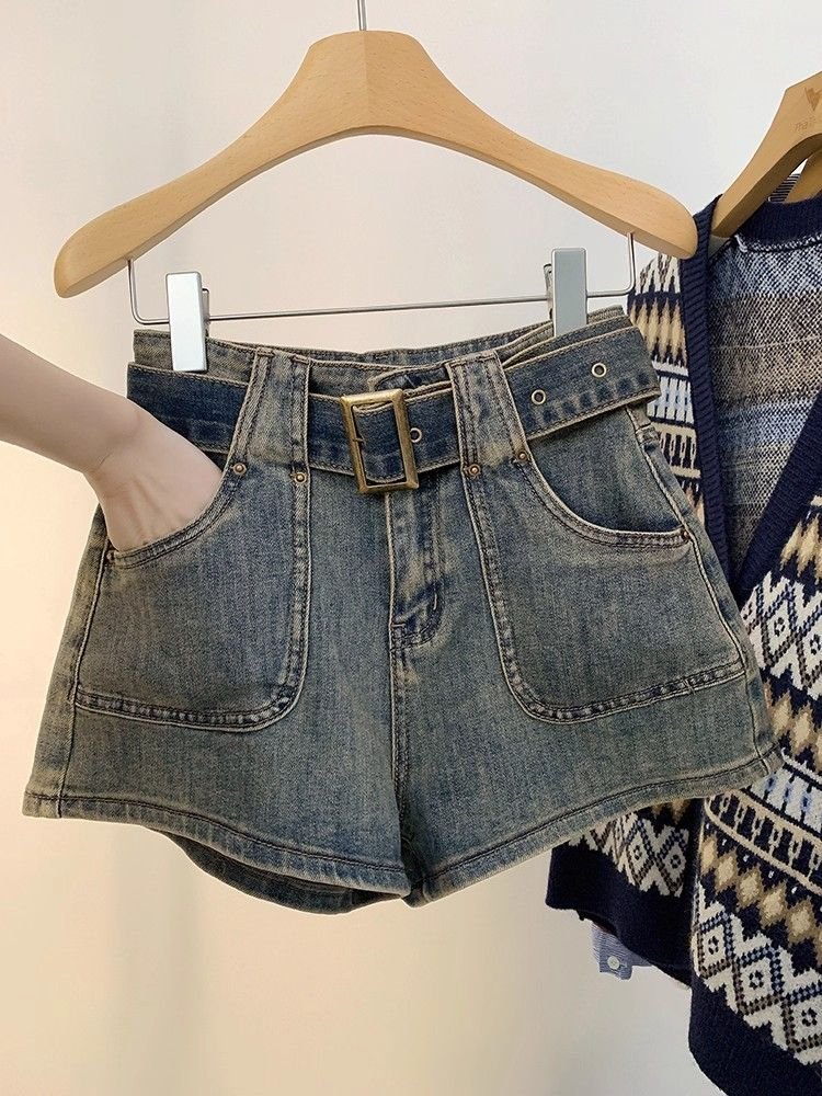 Vapetix S-5XL Women's Summer 2025 New High-Waisted A-Line Outerwear Universal Fashion Wide Leg Hot Pants with Eur – Bild 6