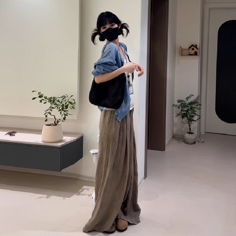 Vapetix S-2XL French blue checkered sunscreen shirt jacket for women, summer thin style, 2025 new arrival loose l – Bild 6