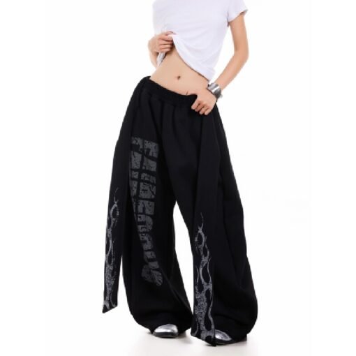 Vapetix S-2XL  South Korean chic American-style street relaxed women's design sense with floating ribbons black wi – Bild 3