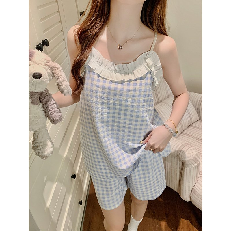 Vapetix M-XXL 【Noinlan】A25020 Cloud Cotton Fixed Bra Padded Summer Strap Nightgown Women Lace Sweet Homecoming Se – Bild 4