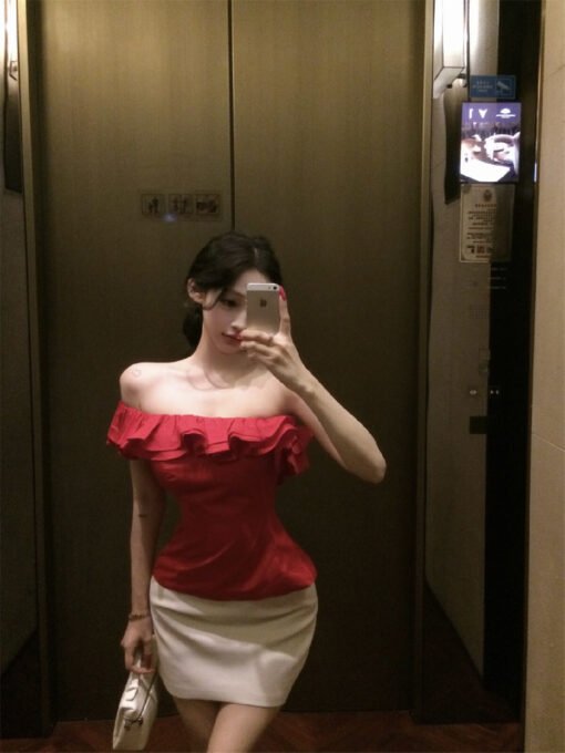 Vapetix XS-L  Photographed beautiful dreamy temperament petite summer French minimalist designer niche top – Bild 9