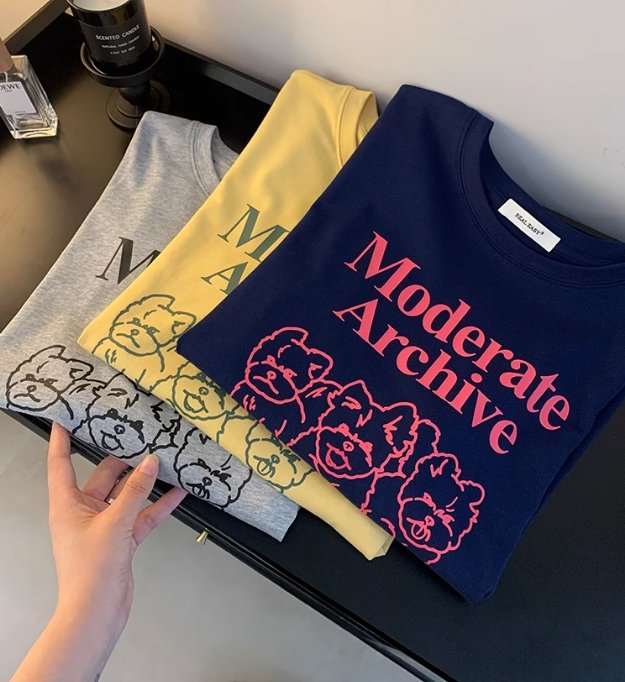 Vapetix M-2XL Korean Fashion New Style Lazy Loose Letter Cartoon Print Short Sleeve T-Shirt Women – Bild 5