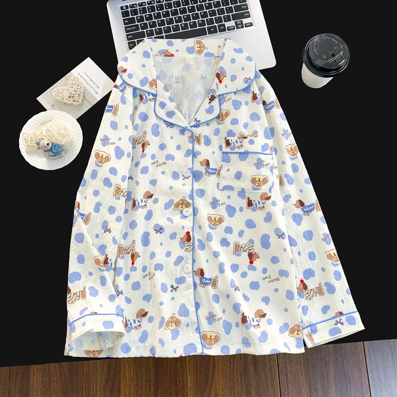 Vapetix M-XXL Qiao Mengran 2025 Autumn Cloud Cotton Collarless Cardigan Long-Sleeve Long Pants Women's Set Leisur