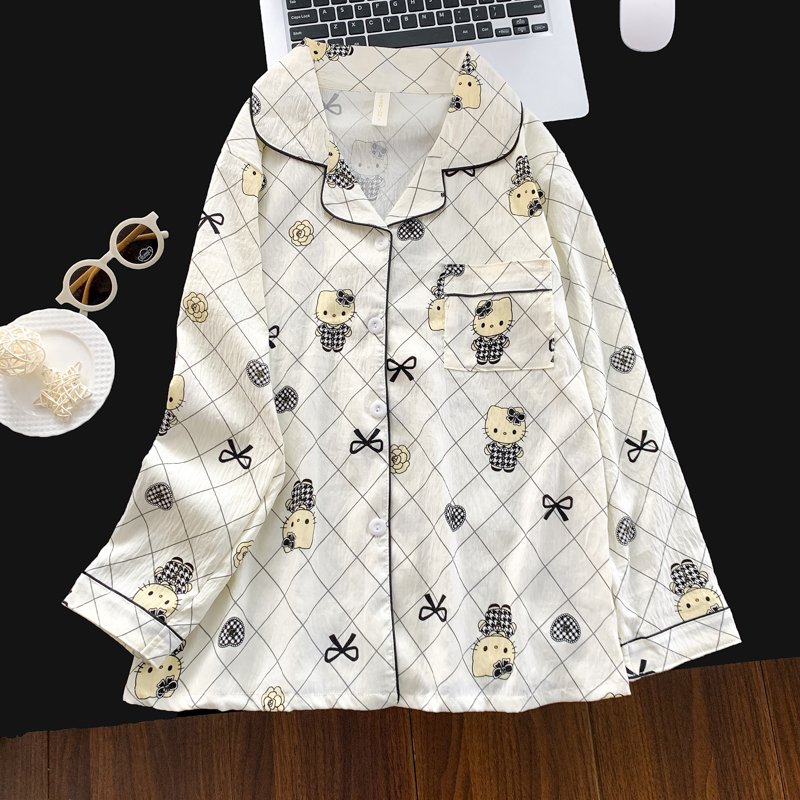 Vapetix M-XXL Women's Cloud Cotton Collarless Hooded Long Sleeve Long Pants Pajama Set for Autumn 2025 Leisure Ho