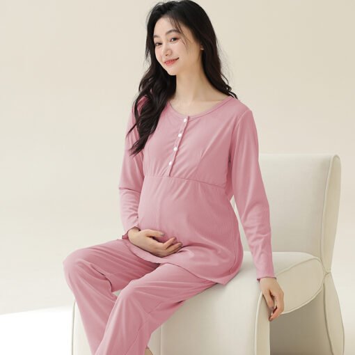 Vapetix M-XXL  Nursing Dress for Postpartum Women, Spring and Autumn Season, Ribbed Strap with Breast Pads, Matern