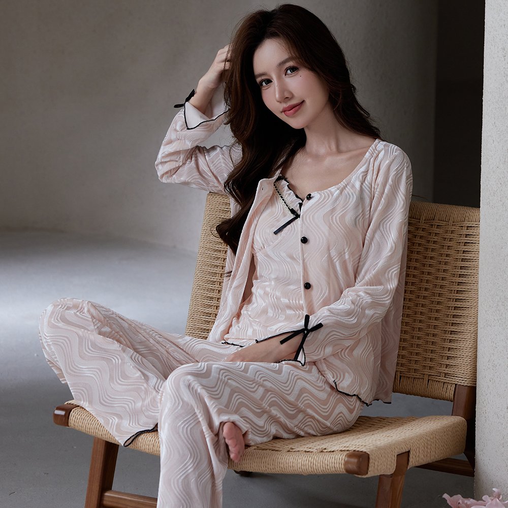 Vapetix M-XXL Duan Cai Cashmere Three-Piece Set Detachable Chest Pad Strap Long-Sleeved Trousers Autumn and Winte