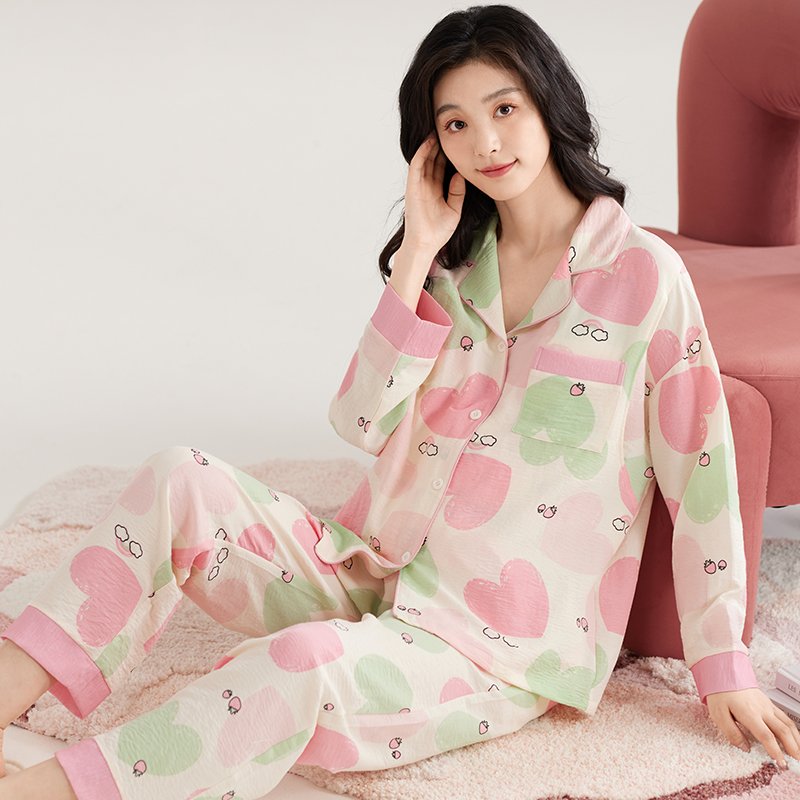 Vapetix M-XXL Maternity nursing pajamas spring and autumn women's cloud cotton gauze cardigan postpartum clothing
