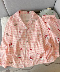 Vapetix 2 yards-4 yards 2025 【Xin Xu】 First Batch Autumn/Winter Cloud Cotton Double Long Printed Open-front Pajamas Women's