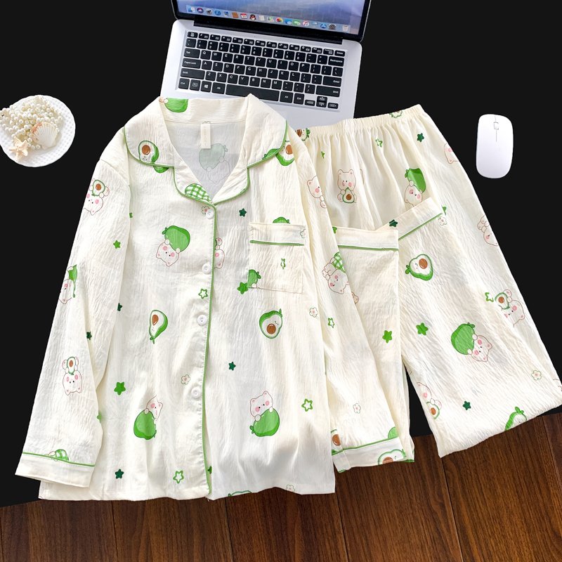 Vapetix M-XXL Jiao Mengran 2025 Autumn Cloud Cotton Collarless Open-Front Sweater and Long Pants Women's Set Casu