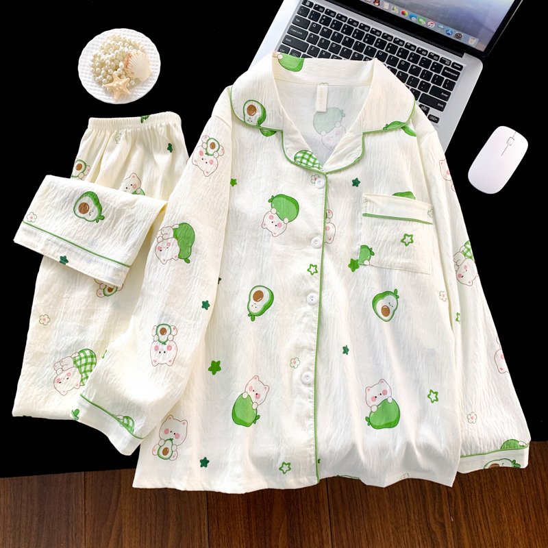 Vapetix M-XXL Jiao Mengran 2025 Autumn Cloud Cotton Collarless Open-Front Sweater and Long Pants Women's Set Casu – Bild 2