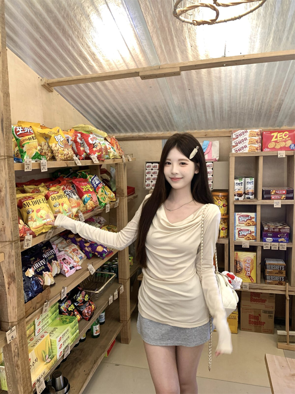 Vapetix S-XL Photographed Autumn Korean Version Pure Desire Nipple Collar Elegant Gentle Youthful Slimming Long – Bild 2