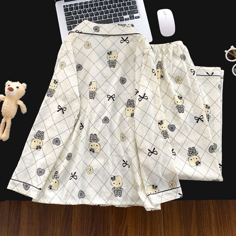 Vapetix M-XXL Women's Cloud Cotton Collarless Hooded Long Sleeve Long Pants Pajama Set for Autumn 2025 Leisure Ho – Bild 2