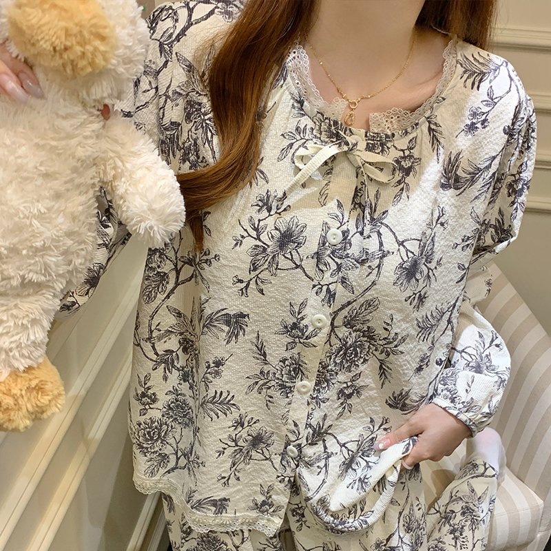 Vapetix M-XXL Princess-style padded cloud cotton open sweater and long pants for autumn and winter 2025, suitable – Bild 2