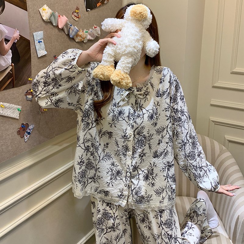 Vapetix M-XXL Princess-style padded cloud cotton open sweater and long pants for autumn and winter 2025, suitable – Bild 5