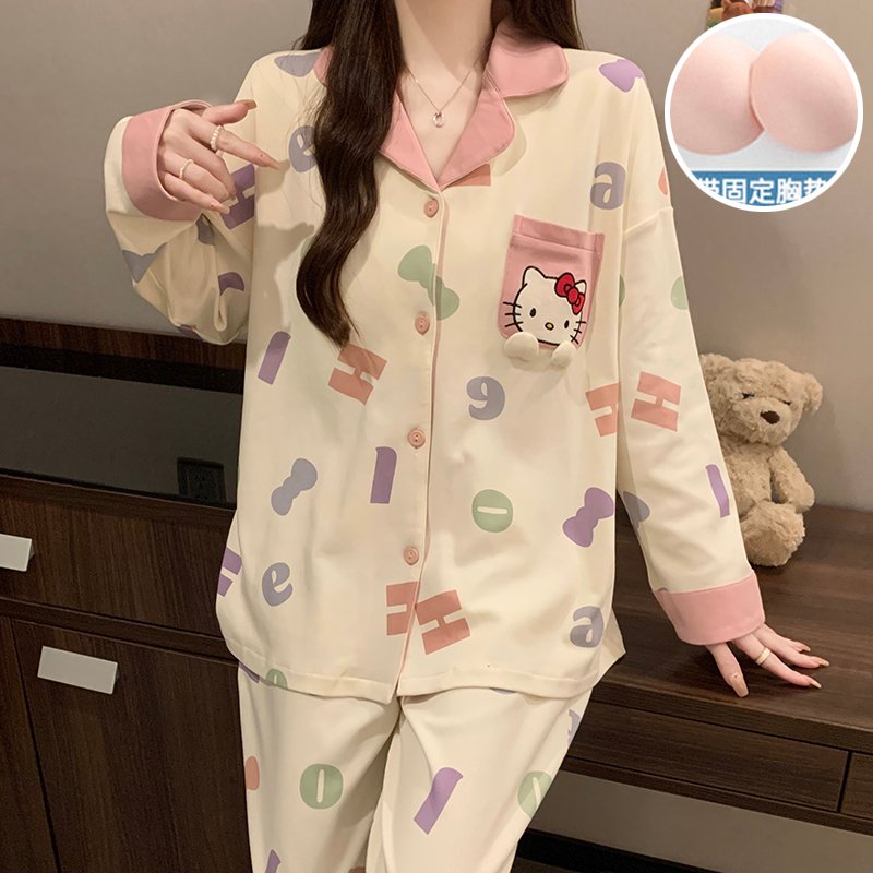 Vapetix M-XXL Qiao Mengran 2025 Autumn 180g Faux Cotton (with Chest Pads) Lapel Cardigan Long-Sleeve Pants Women' – Bild 2