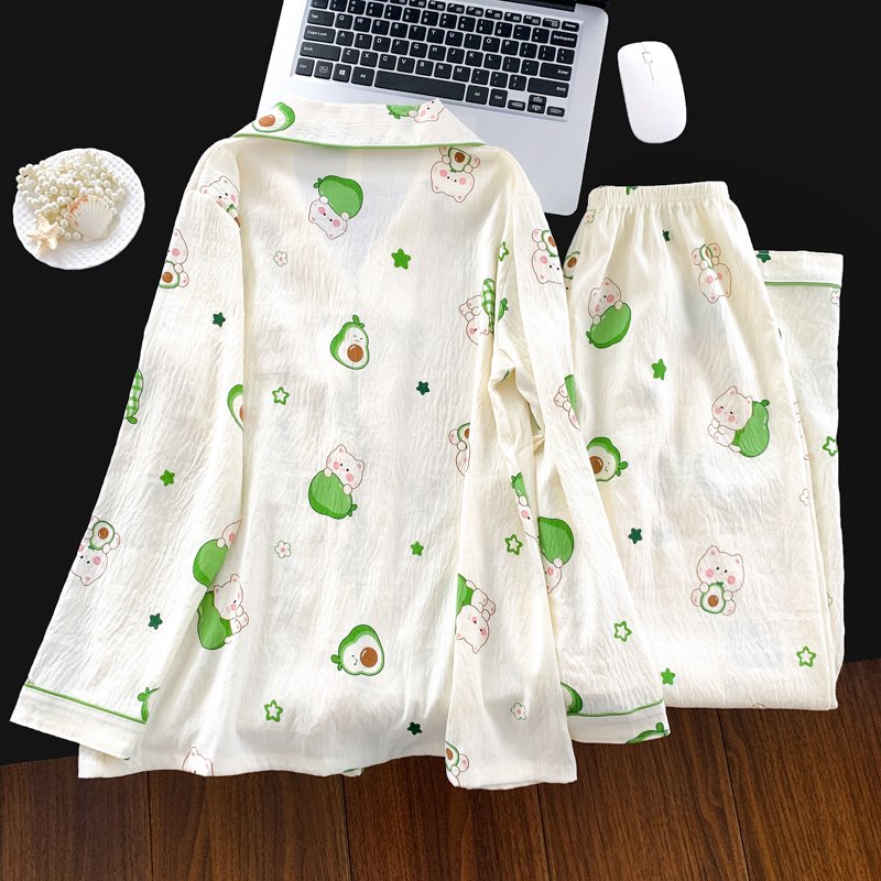 Vapetix M-XXL Jiao Mengran 2025 Autumn Cloud Cotton Collarless Open-Front Sweater and Long Pants Women's Set Casu – Bild 3