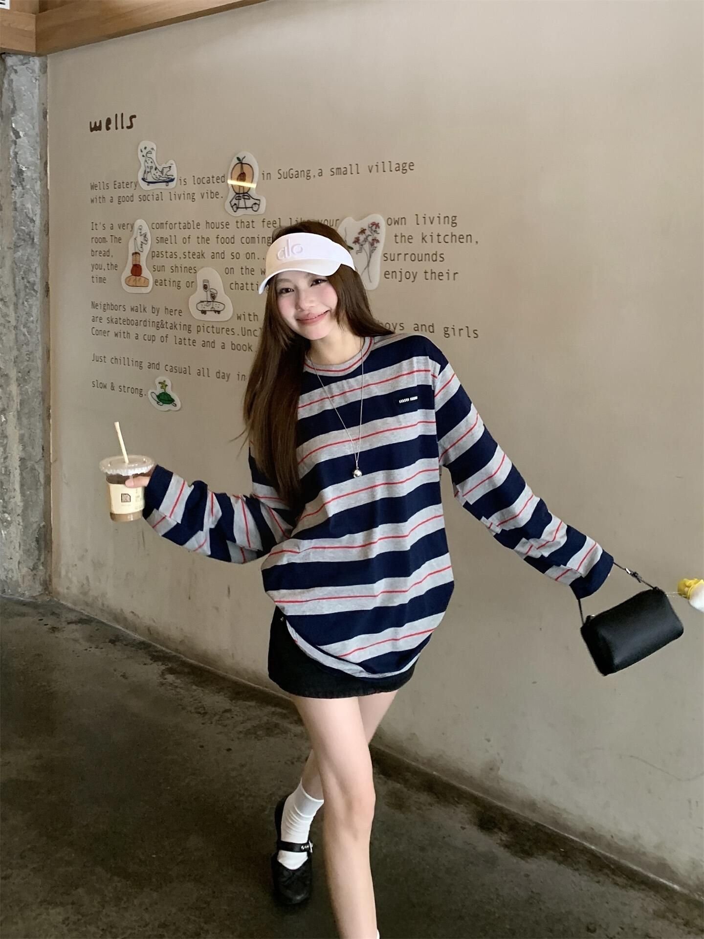 Vapetix M-2XL Original craftsmanship, back collar wrap (19 pure cotton 220g) women's long-sleeved T-shirt – Bild 2