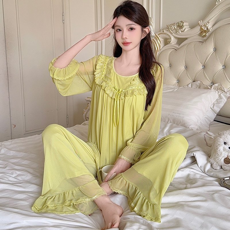 Vapetix M-XXL Orange Heart 【Batch 16】Autumn New Princess Style Cotton-Like Fleece Lace Sweet Mesh with Bra Cup Tw – Bild 5