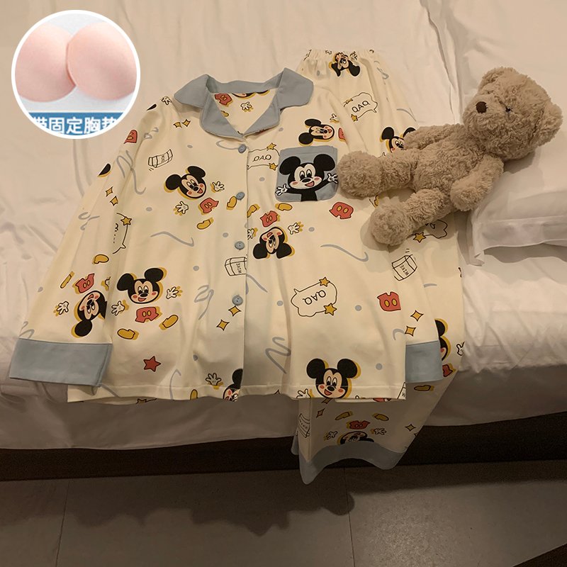 Vapetix M-XXL Qiao Mengran 2025 Autumn 180g Faux Cotton (with Chest Pads) Lapel Cardigan Long-Sleeve Pants Women'