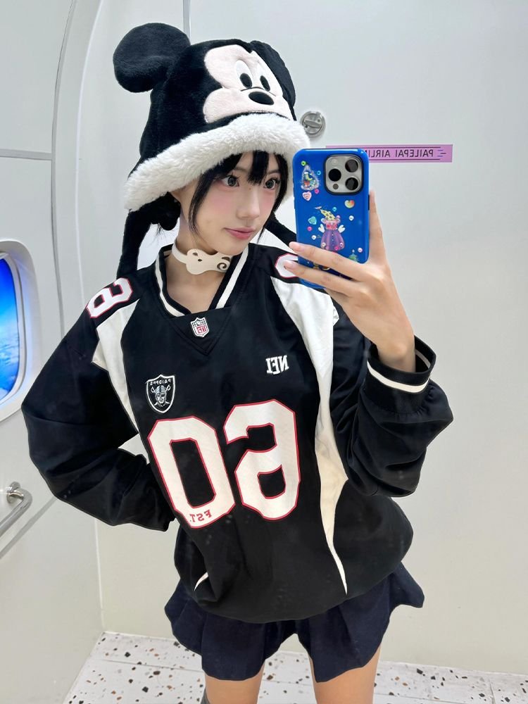 Vapetix M-2XL Korean chic early autumn new American retro long-sleeved T-shirt women's quick-drying sports shirt – Bild 3