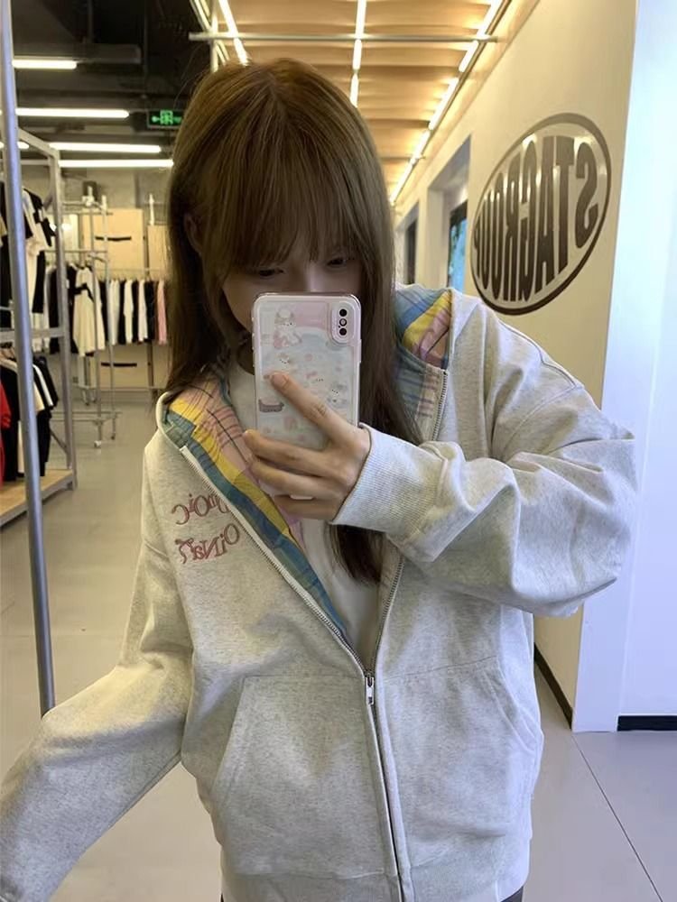 Vapetix M-2XL Embroidered + Inner draw + Feeding hair cotton composite milk yarn + Silver fox fur women's hooded